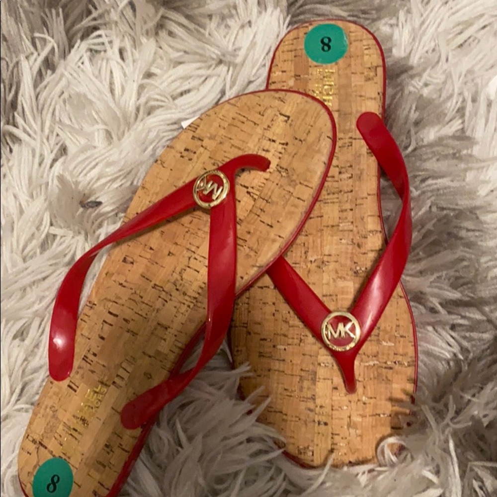 Michael Kors flip flop in red